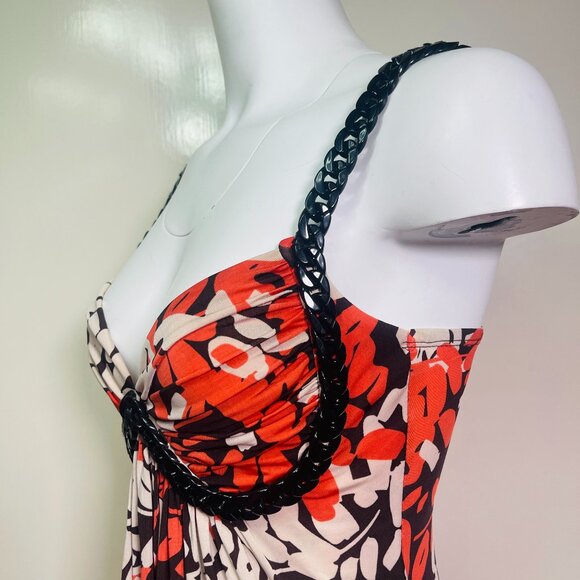 NWOT SD II MAXI FLORAL DRESS WITH accent straps M - Picture 4 of 13